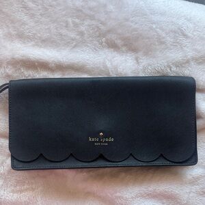 Kate Spade Scalloped Black Wristlet/Clutch